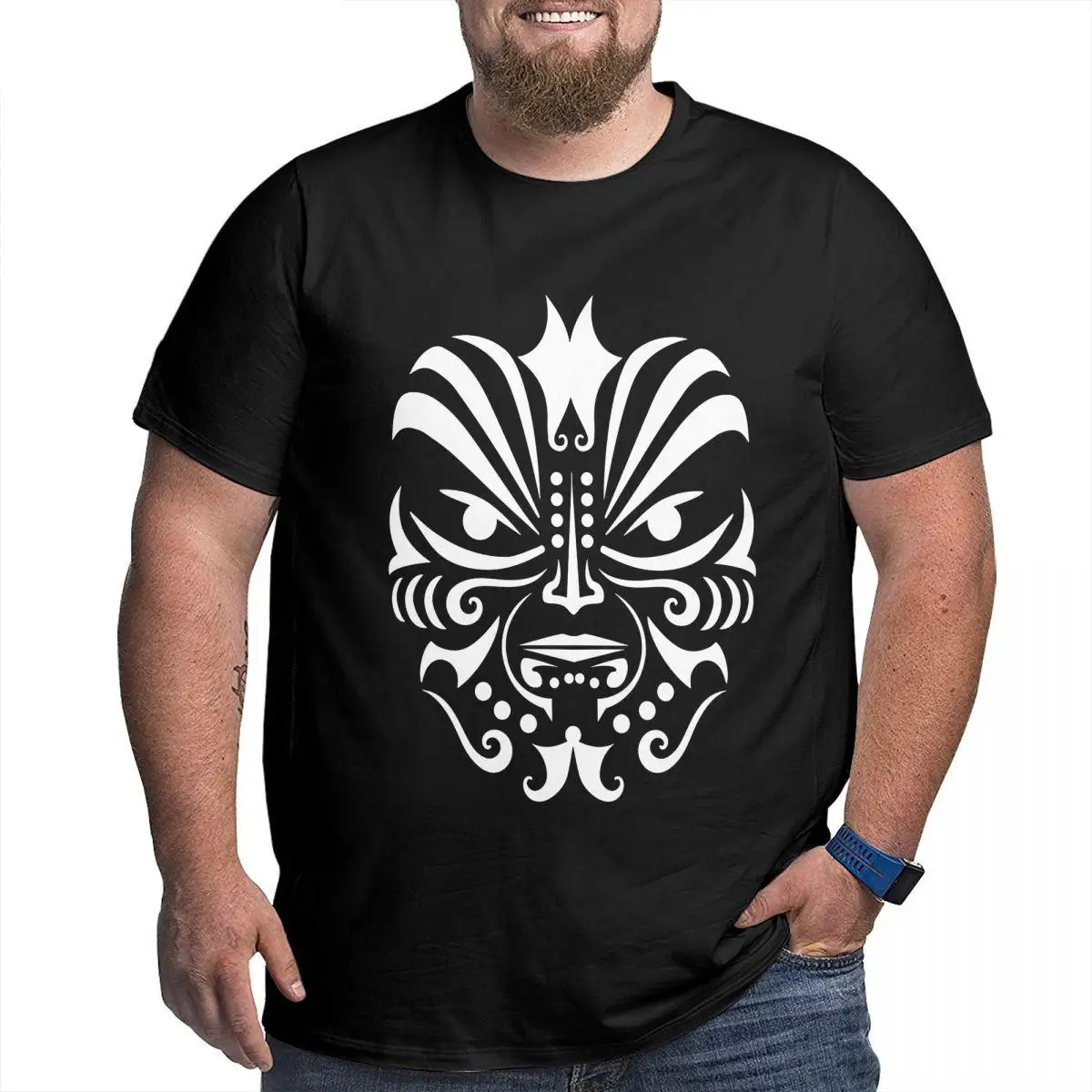 

New Zealand Rugby Maori Face T Shirt Cotton Crewneck Custom Short Sleeve T Shirts