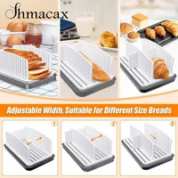 Bread Slicer Foldable Baking Toast Slicer With Crumb Tray Bread Slicer Cutter Mold Maker Slicing Loaf Kitchen Tools 3