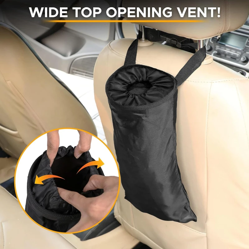 1/2PCS Car Seat Back Trash Holder Hang Litter Bag Garbage Storage Rubbish Container Oxford Cloth Car Waste Bins Cleaning Tools car trash can car storage bag car trash bag