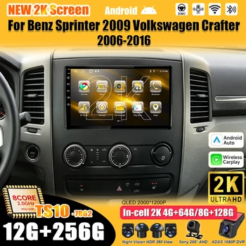 Radio para Auto con Sistema Inteligente Android 16 para Mercedes-Benz Sprinter y Volkswagen Crafter 2006, Pantalla Táctil Carplay, 8 Núcleos, Wifi 1