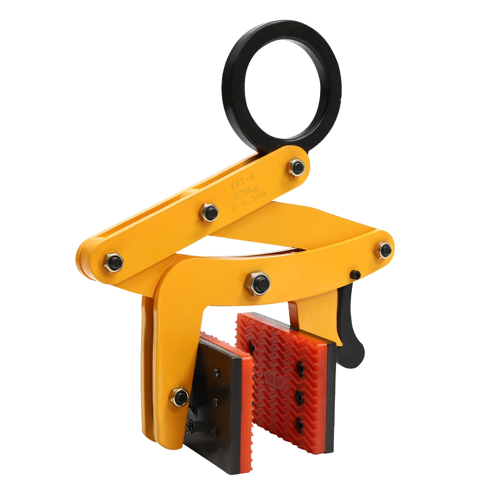 320kg Pallet Puller Clamp, 0-6.5cm Jaw Curb Stone Gripper Lifting Tongs Lifting Transportation Pliers Timber Lumber Stone Tongs