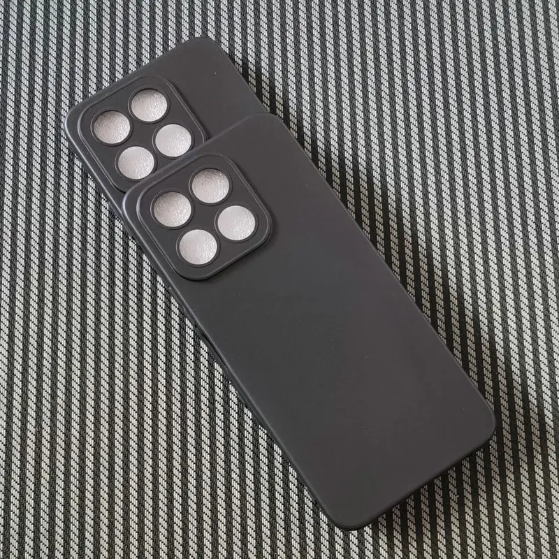 Black Matte Soft Silicone Shockproof Case and Back Cover