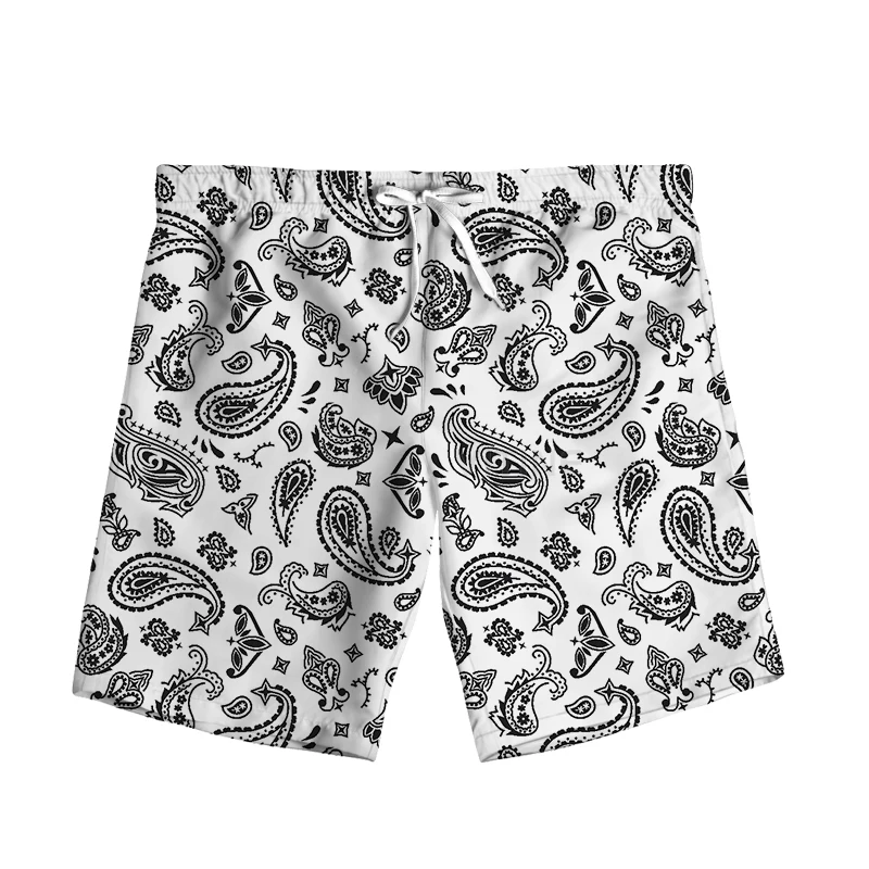 

New 3D Printing Bandana Fashion Men Women Tracksuits Crewneck Hip Hop Shorts Plus Size S-7XL