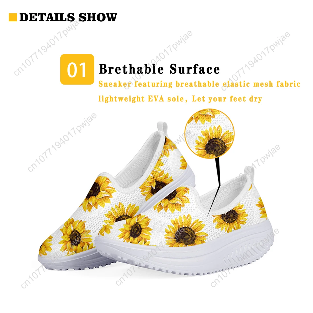 Fashion Breathable Casual Flats Gradient Nurse Women Light Platform Shoes Slimming High Quality Sports Shoes