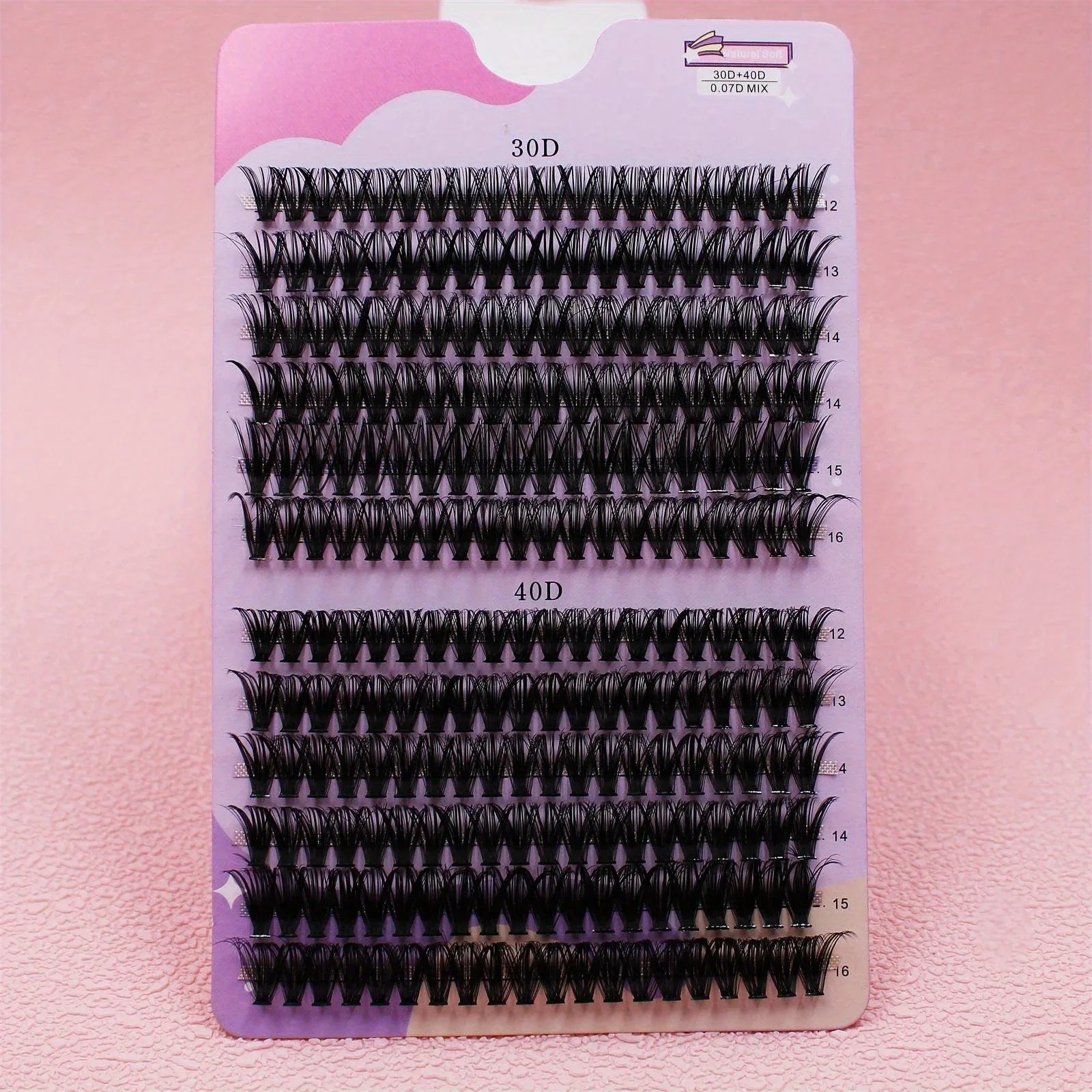 720pcs Cluster Lashes Natural Thick Eyelash Extensions