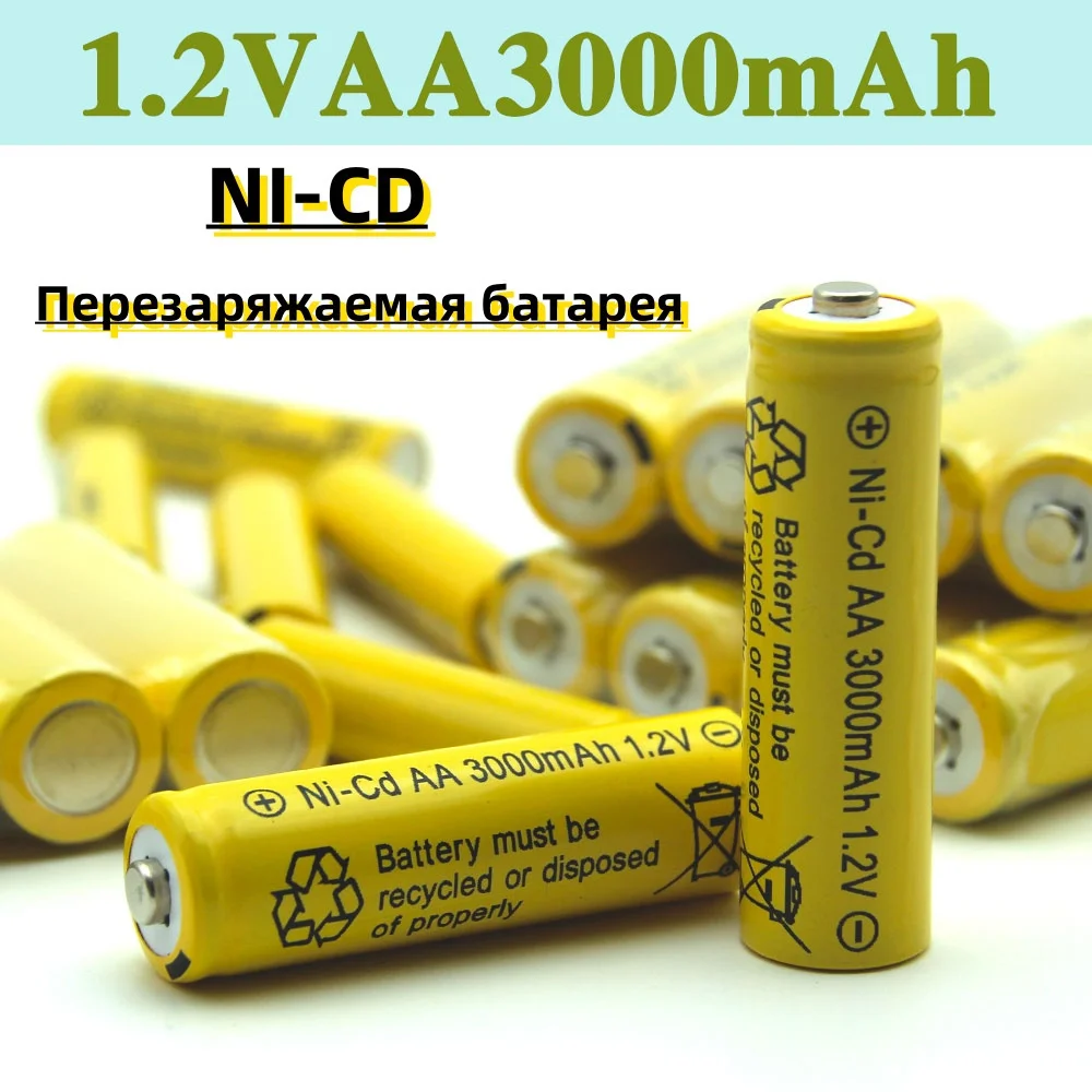

1.2V AA Battery 3000mAh Original Rechargeable Battery AA 1.2V NI-CD Camera Mouse Air Conditioner+Free Shipping