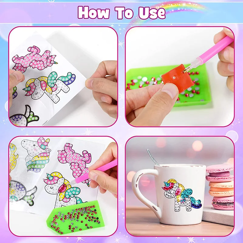 Gem Diamond Painting 5d Diy Kit For Kids Painting Tools Create