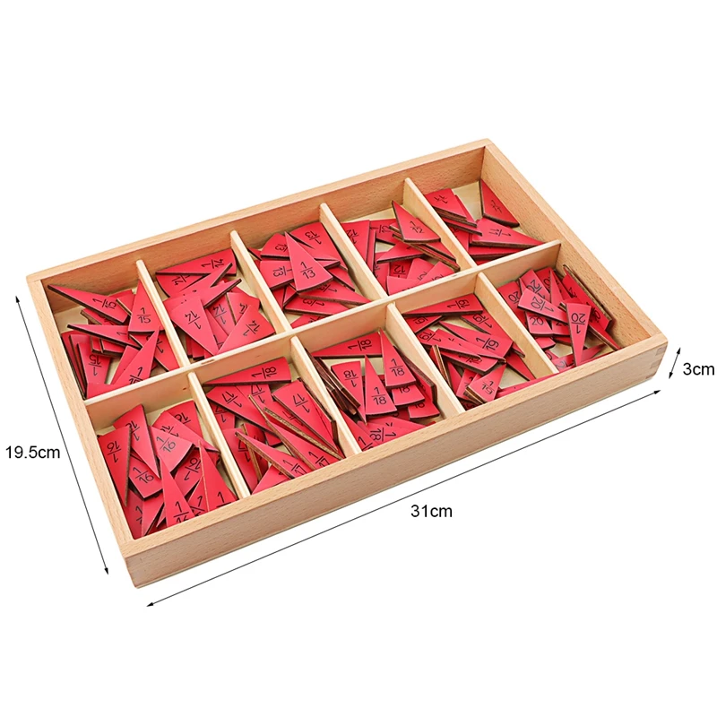 Baby Toy Montessori Materials Cut-Out Labeled Fraction Circles 1-10 & 11-20 Teaching Aids Toys for Children Education Preschool 5