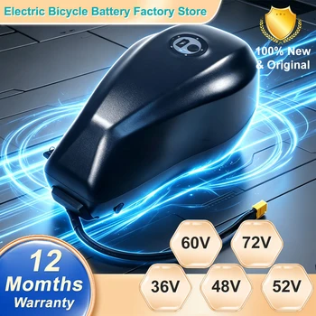 Batteria Ebike 21700 ad Alta Capacità 72V 60V 52V 48V 36V 40Ah 30Ah 20Ah Pacco Downtube per Bici Elettrica Scooter Motore 500W-3000W