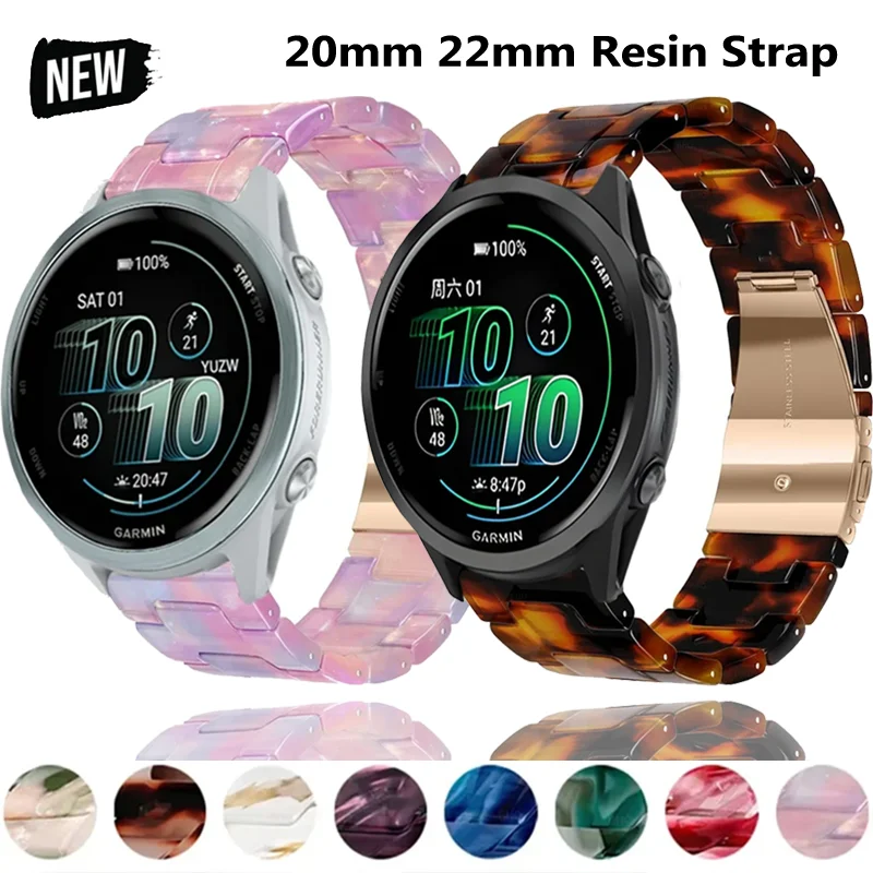 Resin Strap for Garmin Forerunner - Comfortable 20mm & 22mm Wristband