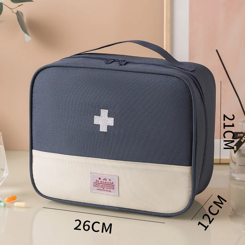 Portable Mini First Aid Kit Bag - Travel Medical Storage Pouch in Macaron Colors