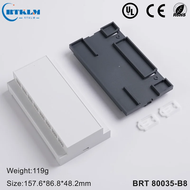Drahtverbindungsbox DIY Instrumentenkoffer Projektgehäuse für Elektronik Din-Schienenbox 157,6 * 86,8 * 48,2 mm – Detail 35