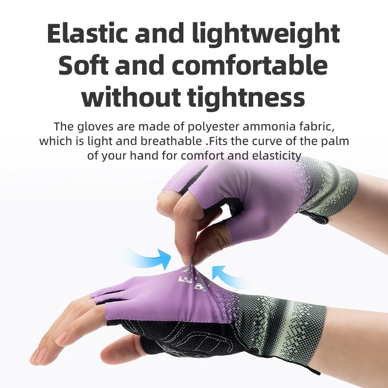 ROCKBROS Cycling Gloves Half Finger Road Bike Gloves Shock Absorption MTB Gloves Women Riding Sport Breathable Gloves 2