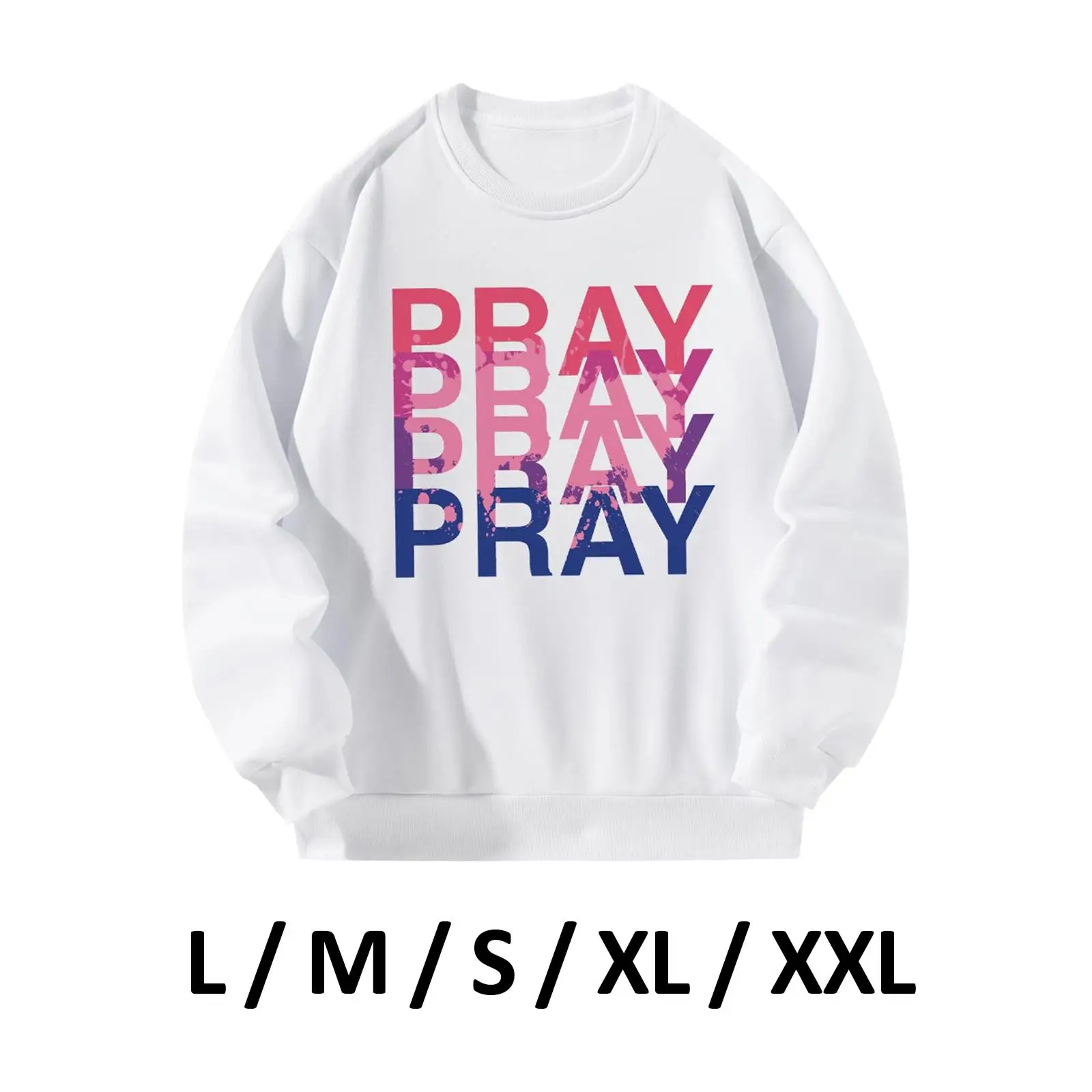 

Women Crewneck Sweatshirt White Loose Fit Graphic Print Y2K Pullover Sweatshirt for Street Teen Girls Going Out Sports Shopping