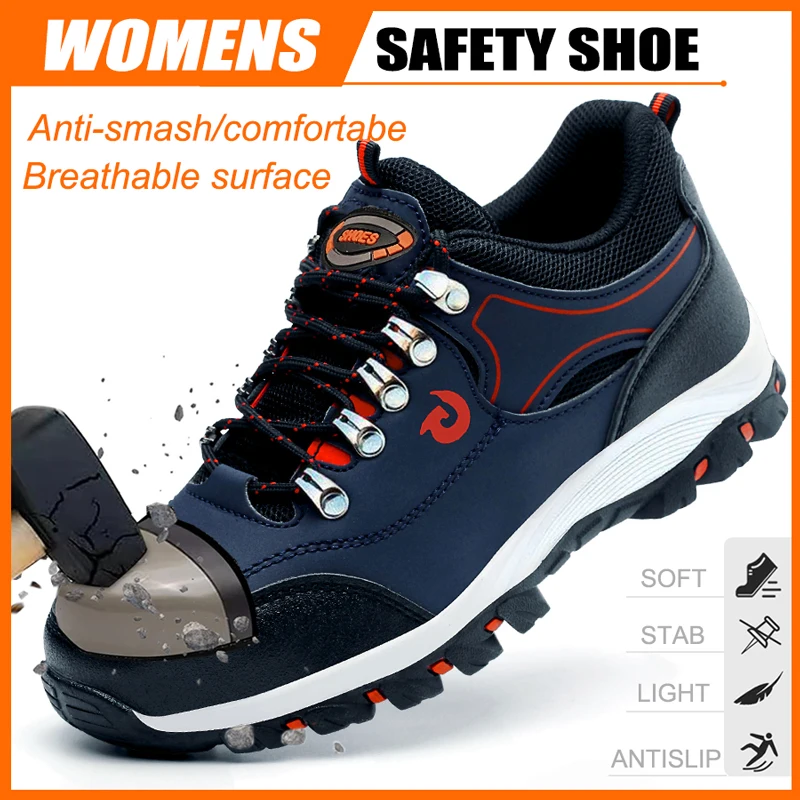 Fashion Women Lightweight Protective Safety Shoes Anti-Smash Anti ...