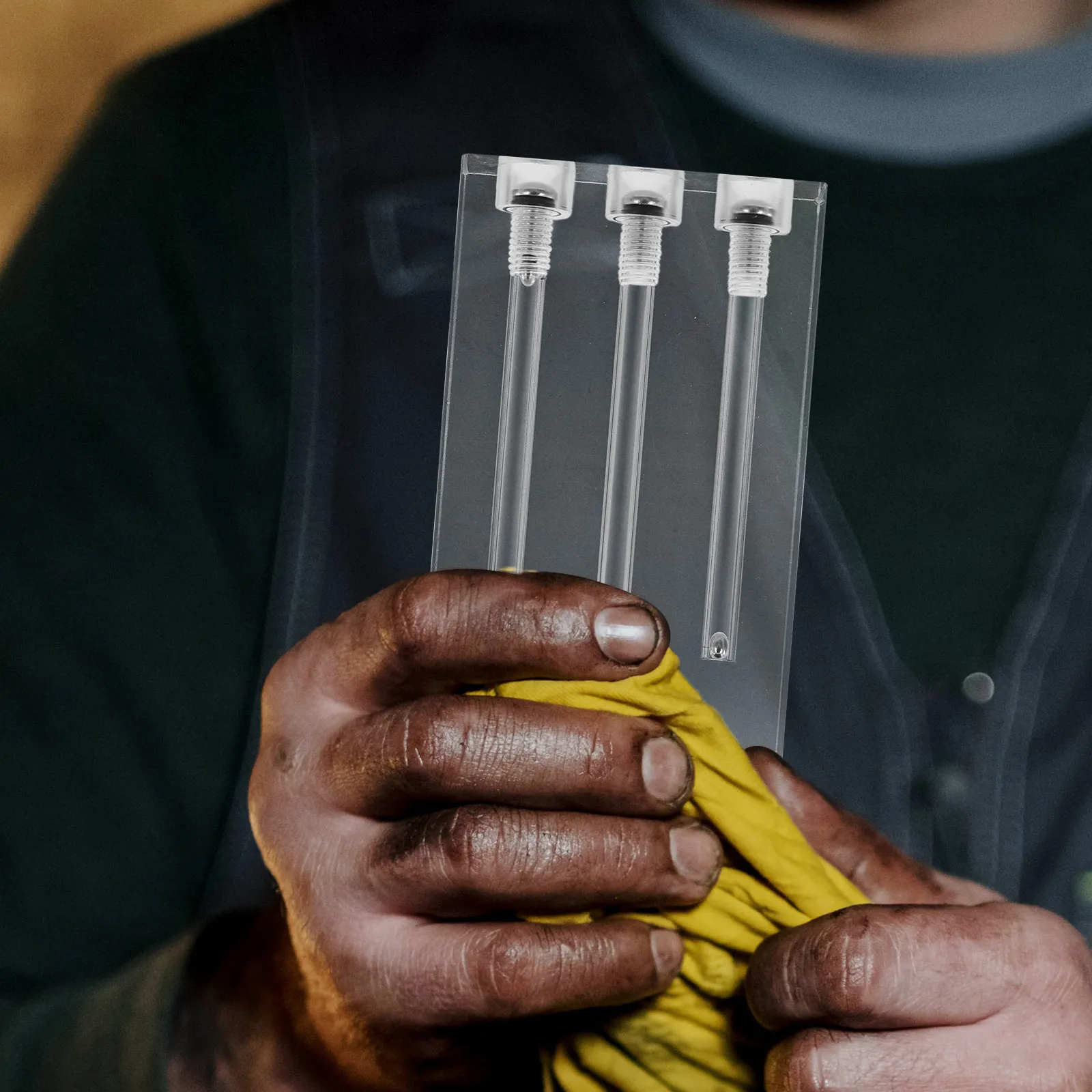 1 세트 오일 품질 비교기 아크릴 엔진 변속기 오일 테스터 점도 측정 도구 자동차 진단 테스트 장비