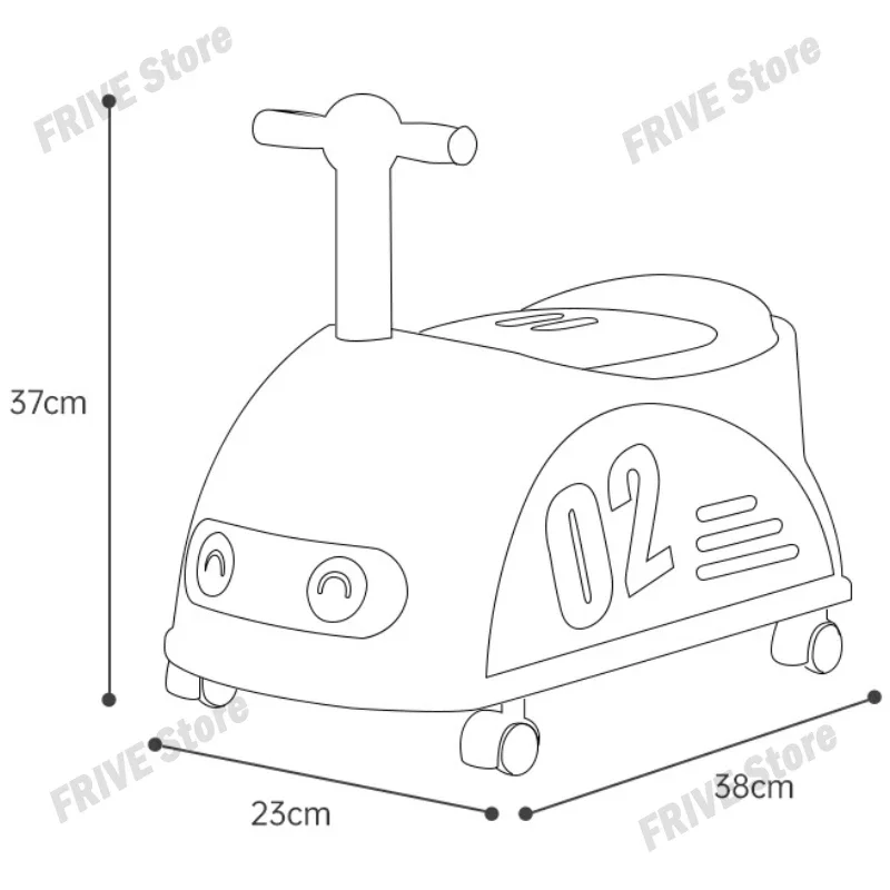 Baby Car Shaped Toilet Portable Non-slip Baby Potty Toddler Training Toilet with Rollers Multifunctional Toilet Children's Gifts 6