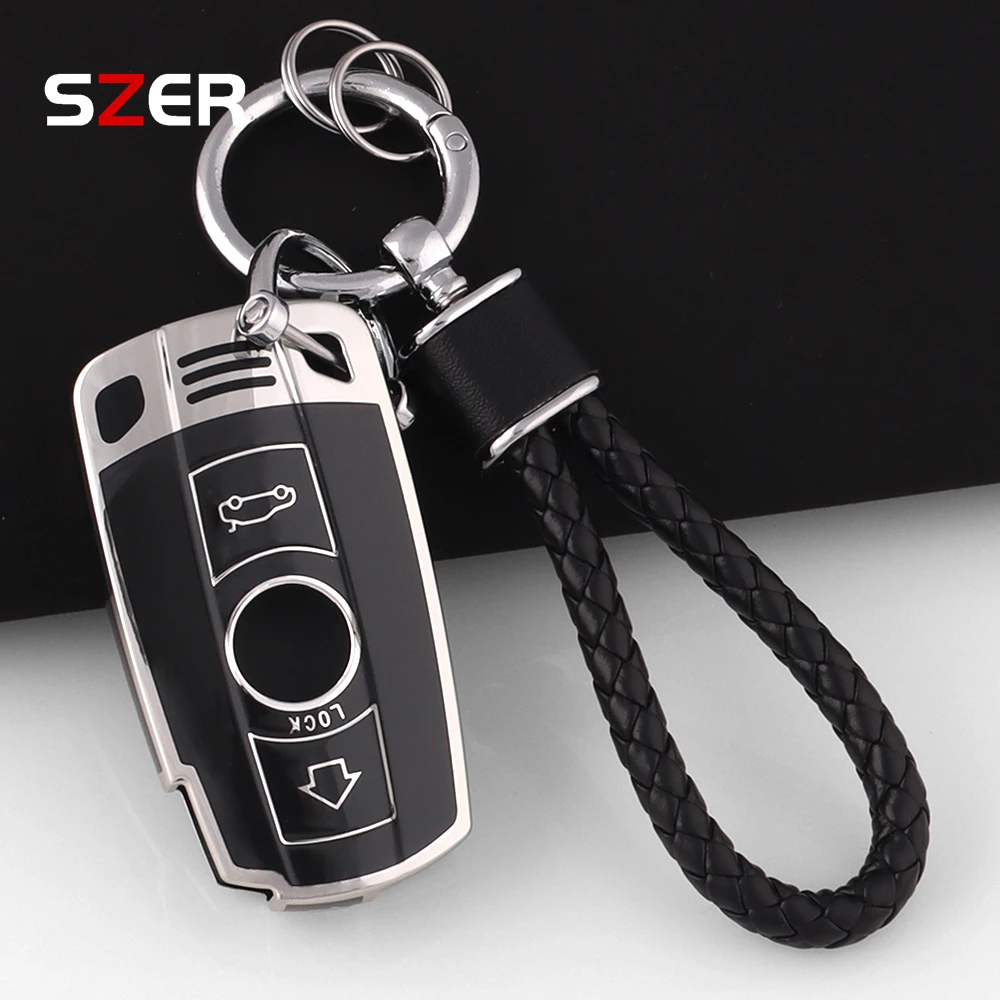 Luxury TPU Car Key Case Cover & Protector with Keychain Attachment