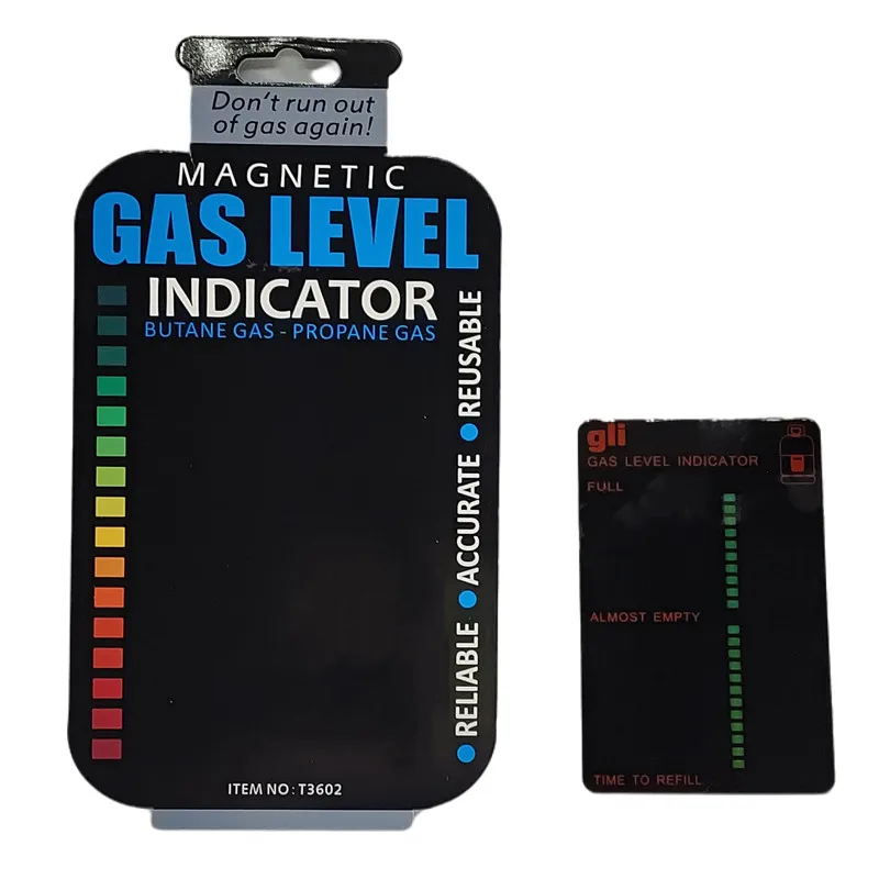 Gas Tank Level Indicator Gas Measurement Card Magnetic Gauge Caravan Bottle Temperature Tester Meter Measuring Stick