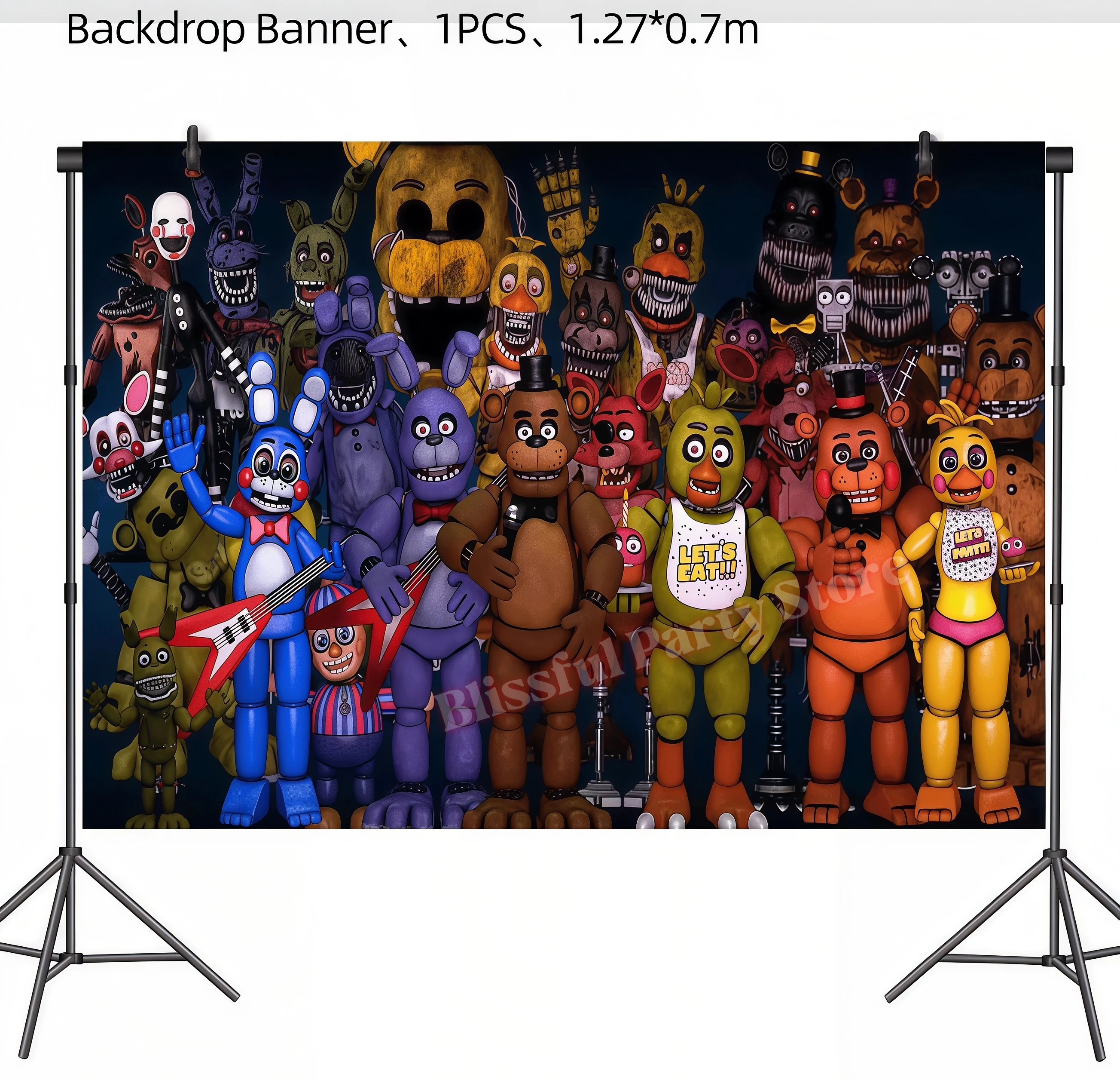 Five Nights at Freddy's Geburtstagsdekorationen: Pappteller, Becher, Kuchenaufsatz, FNAF-Ballons für Jungen, Geschenke, Babyparty-Zubehör – Detail 14