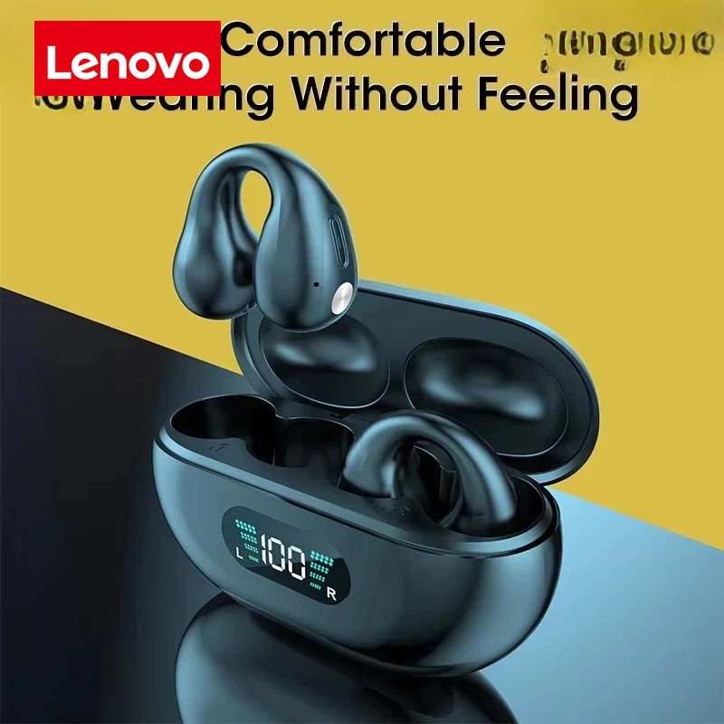 Lenovo Ambie Sound Wireless Bluetooth Earphones Bone Conduction TWS Earbuds Earcuffs Ear Earring Auriculares Sport Headset