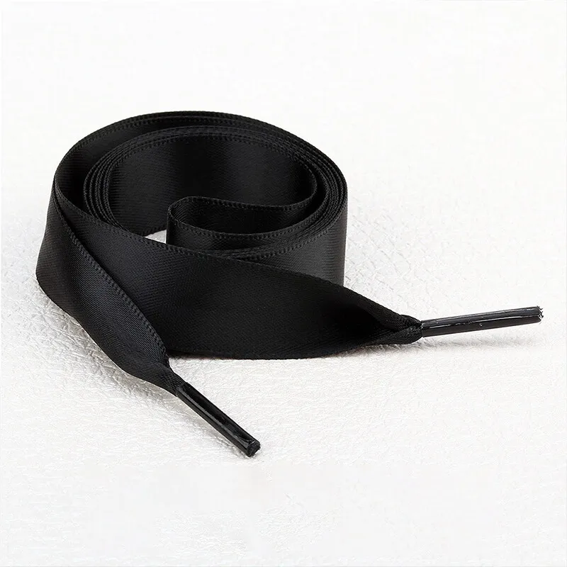 oeggeo Fashion ribbon Shoelaces 2cm wide 1.2m wide made of Fashionable Satin