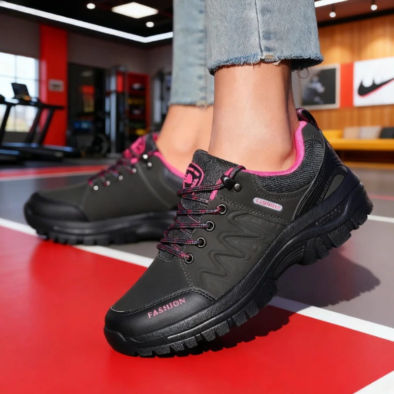 Women Sneakers Outdoor Waterproof Hiking Shoes Non-Slip Casual Walking Shoes Luxury Brand Comfort Footwear Women Climbing Boots