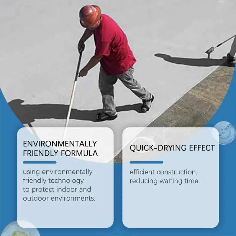 Floor Coating Paint Quick-Dry Exterior Floor Coating Paint Waterproof Resurface Kit With Brush Refinishing Tool Water-Based