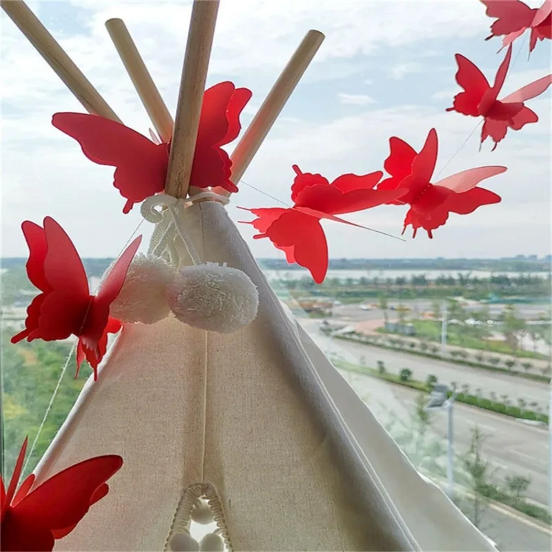 Birthday Streamers Party Decorations Butterfly Shaped Paper String