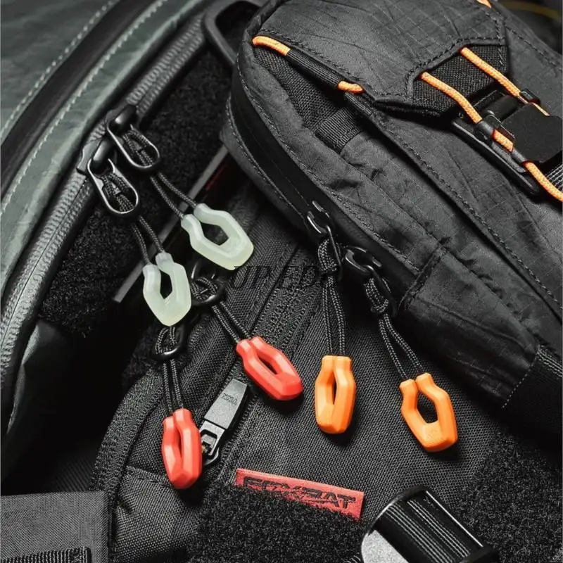 FOXBAT Teardrop Pull Tail Cord Modified Zip Magnetic Clip Cord Functional Tactical Shoulder Bag Rucksack Cord