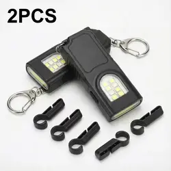 Versatile USB Rechargeable Mini Keychain Flashlight and Pocket Lamp (GZ001 2pcs)