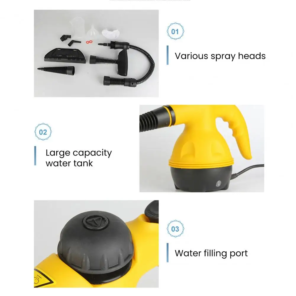 26*21cm Handheld Steam Cleaner 900W High-Power Range Hood Cleaning Machine Efficient Chemical-Free Multi-Surface Cleaning Tool