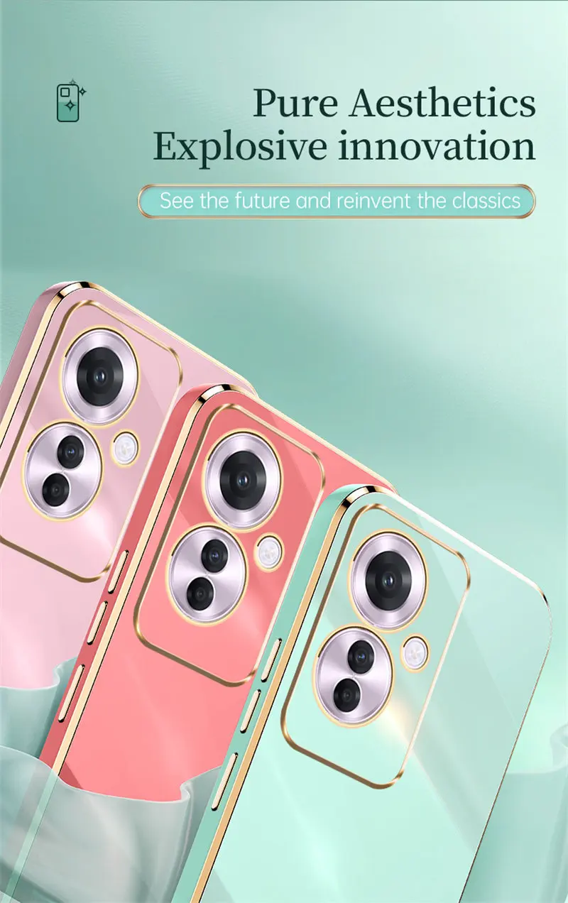 Enhanced Shockproof Plating TPU Silicone Bumper Soft Back Cover