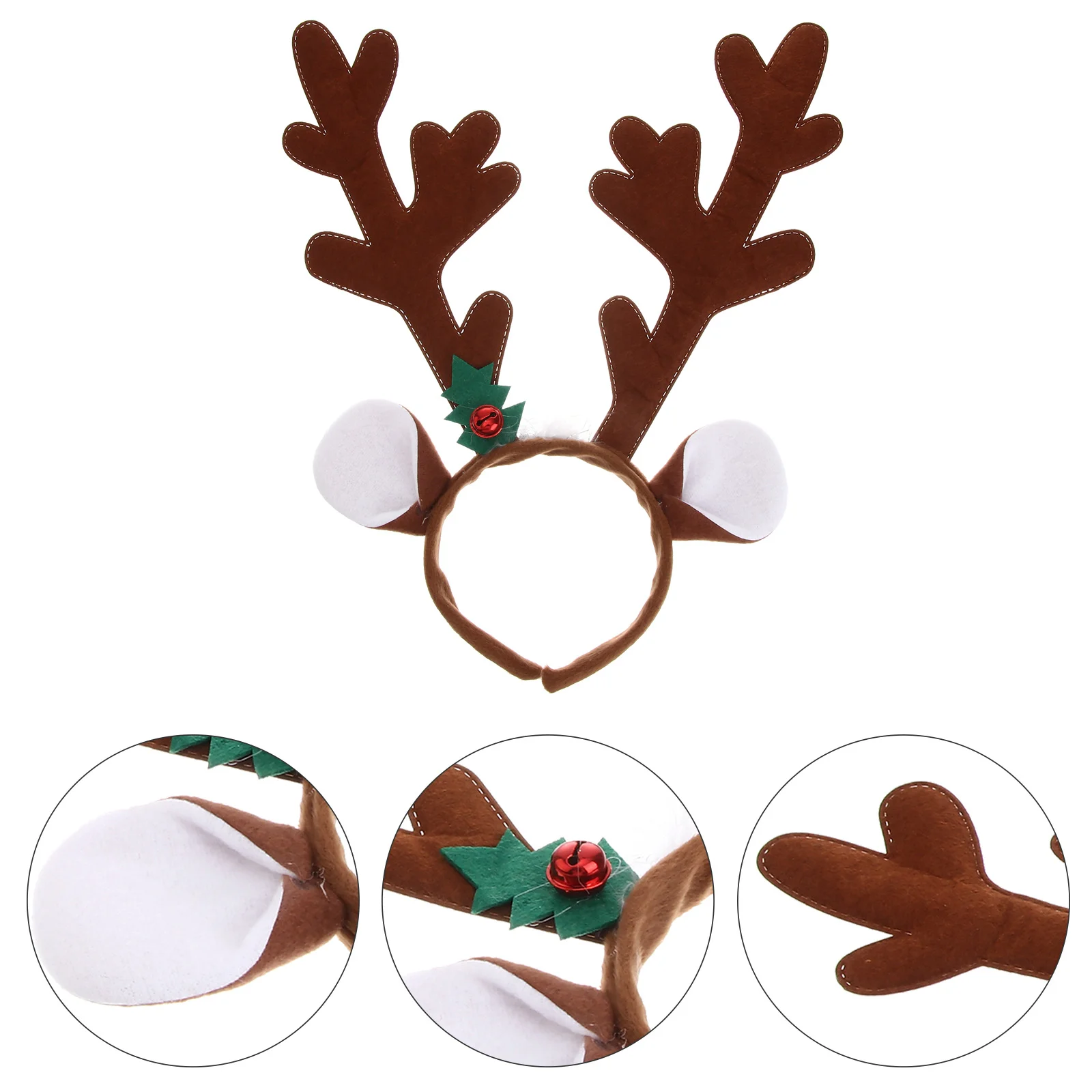 

Christmas Headband Reindeer Antler Hair Hoop Headpiece for Christmas Costume Party