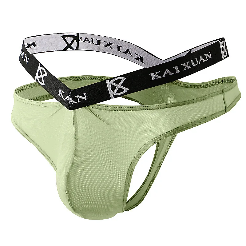 

European and American Summer New Sexy Thong with Ice Mesh Fabric for Breathable Comfortable and Fun Men's Underwear Cotton