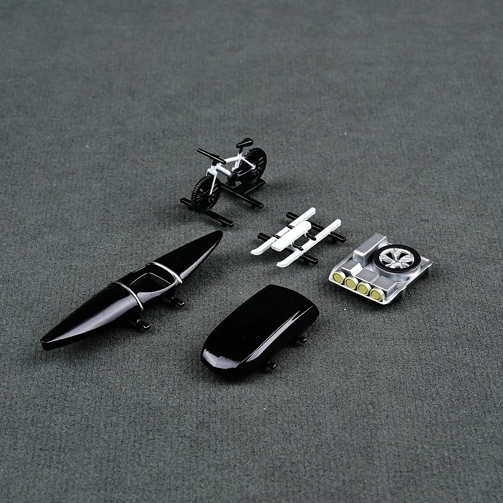 CM 1/64  Model Car Plastic Roof Accessories Toys Travel off-road Series with 1:64 Scale Bicycle, Kayak Model Kit (Without Cars) 5
