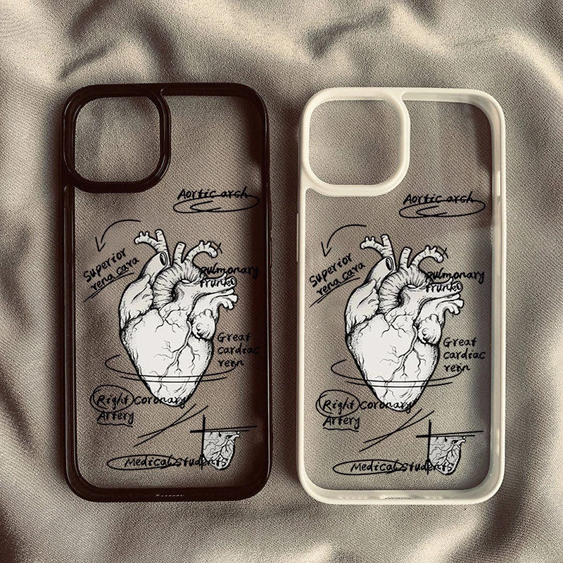 Creative Cardiovascular Design Clear Phone Case - Hard Back Cover
