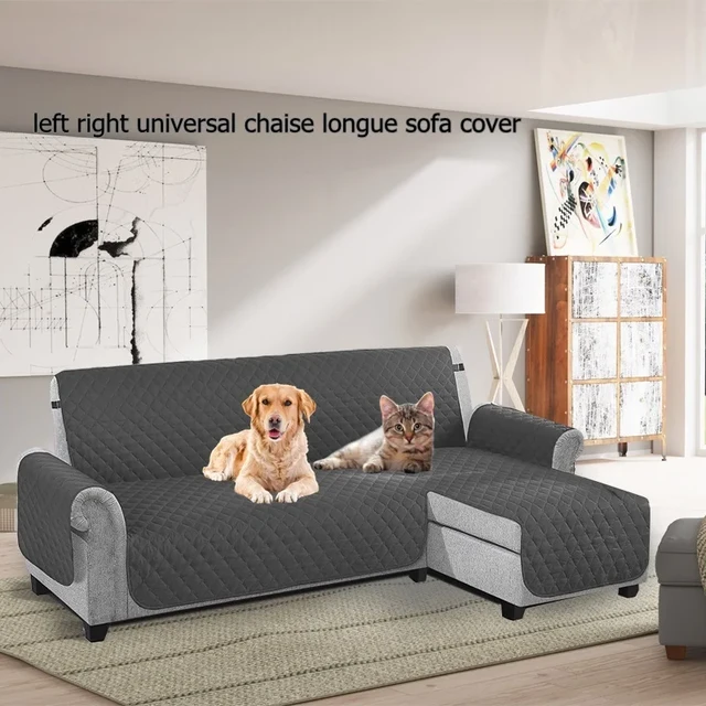 Funda de sofá repelente al agua, cubierta Universal para Chaise Longue,  antideslizante, forma de L, gato, perro, mascotas, toalla - AliExpress