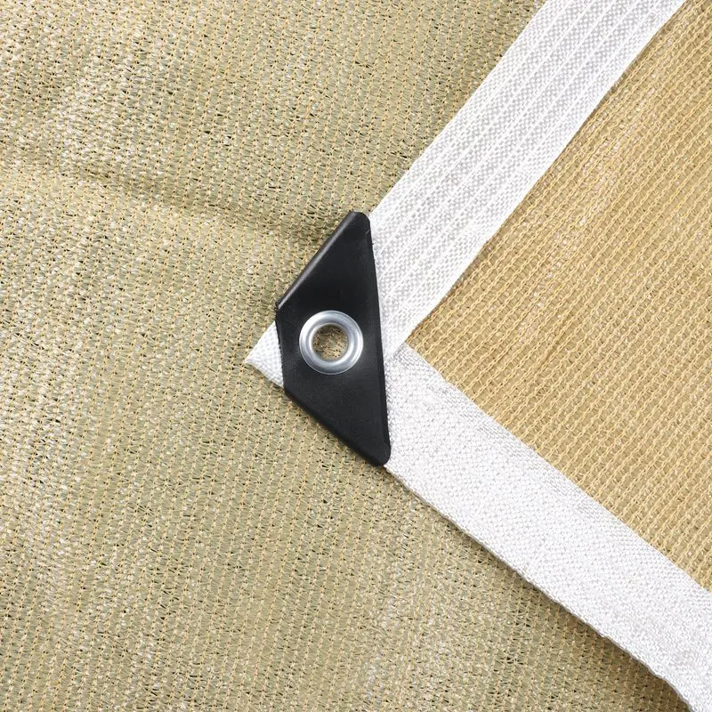 12Pin 80~85 % verdicktes Schattierungsnetz Garten-Sonnenschutznetze Beige Sonnenschutzstoff Zaun Sichtschutz Hof Sonnenschutz Schattentuch – Detail 5