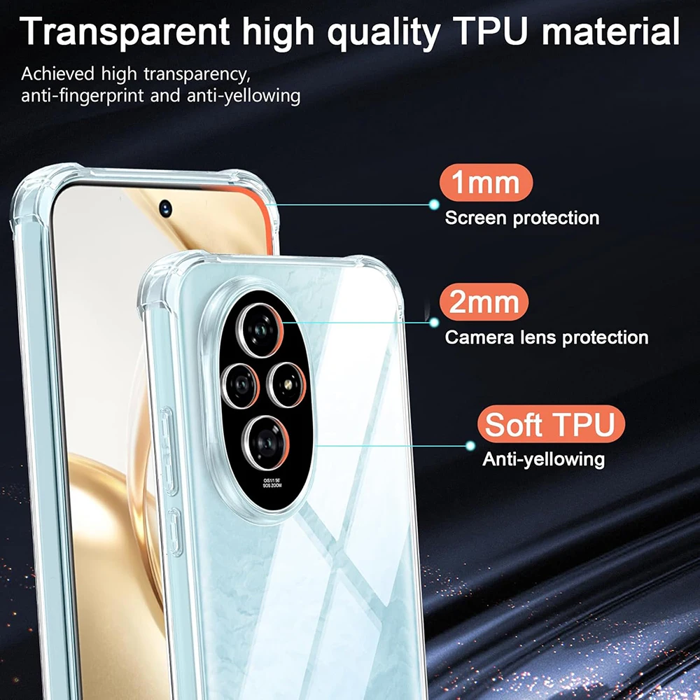 Coque Etui Housse TPU Transparent Silicone pour Honor 90 Lite 5G