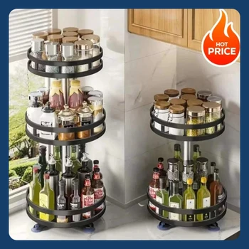 Rotating Spice Rack Organizer 1