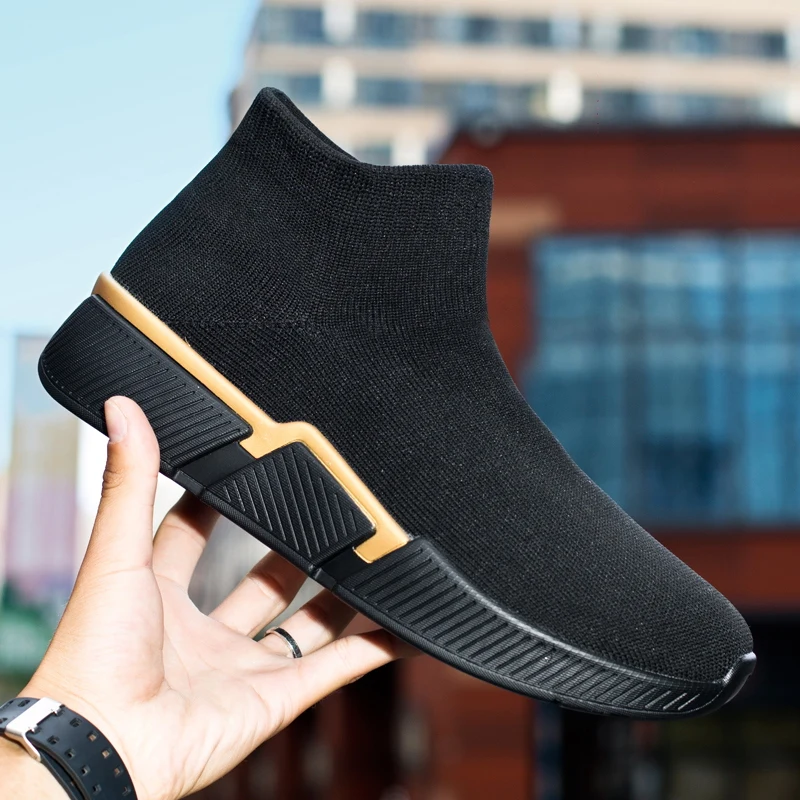 Men Casual Sport Shoes Comfortable Sneakers High Quality Mens Black Outdoor Breathable Soft Running Shoes Athletic Walking  Shoe