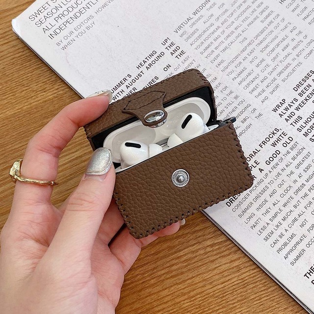 Lychee Pattern Leather Case for Apple AirPods 1/2/Pro Earphone Protective Bag Charging Box Cover for AirPod 3 2021 Fundas