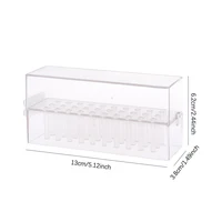 Clear Nail Drill Bits Holder Storage Box For Milling Cutter Dustproof Nail Bit Case For Acrylic Nails Accessories 30 Holes 2