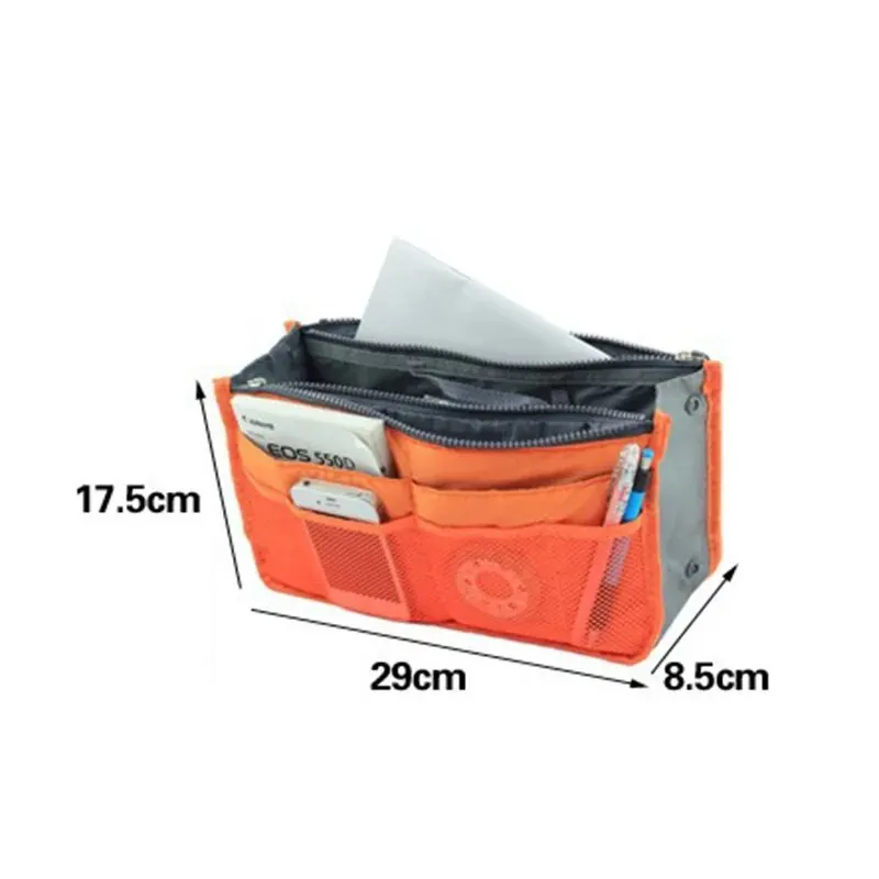 Storage Bag 1pc Korean Version Multifunctional Folding Storage Bag Double Zippers Large Capacity WOMEN'S Portable Makeup Bag
