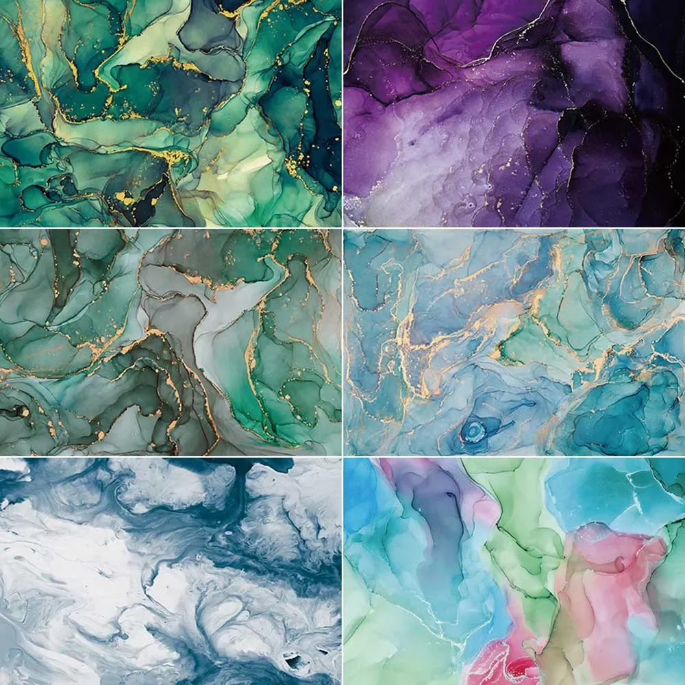 MOON.QG Marble Backdrop Photography Abstract Brown Green Photozone Background Children Photo Studio Photobooth Props