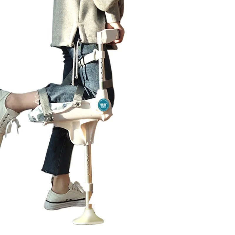 Ankle Fracture Support Single-leg Mobility Aid Non-slip Crutch for Adults Sprain Recovery Assistant Walking Aid for Ankle 4