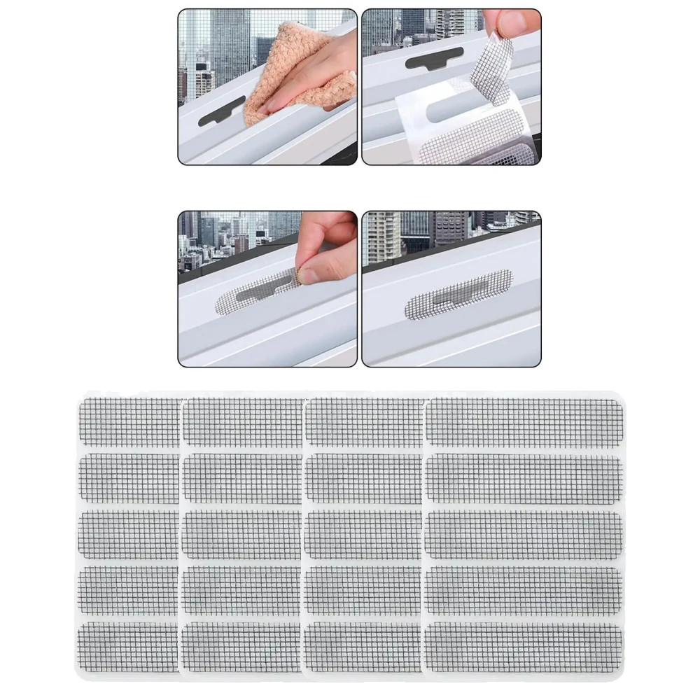 Description Picture 2 of itemWindow Screen Repair Stickers 5/10/20 Sheets Netting Patch Broken Hole Paste Invisible Subsidy Anti-mosquito Mesh Door Mosquito