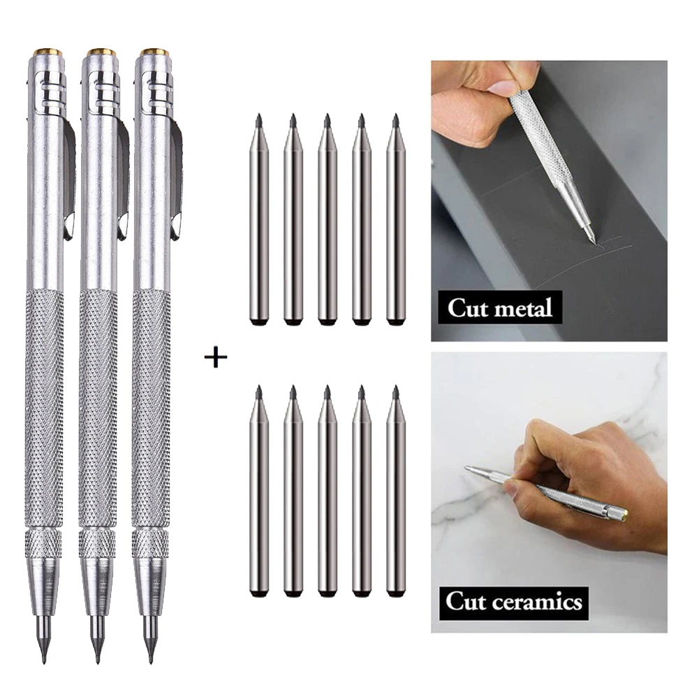

13pcs Diamond Scribing Pen Tungsten Carbide Tip Carbide Engraving Pen For Glass Ceramic Metal Wood Engraving Hand Tool
