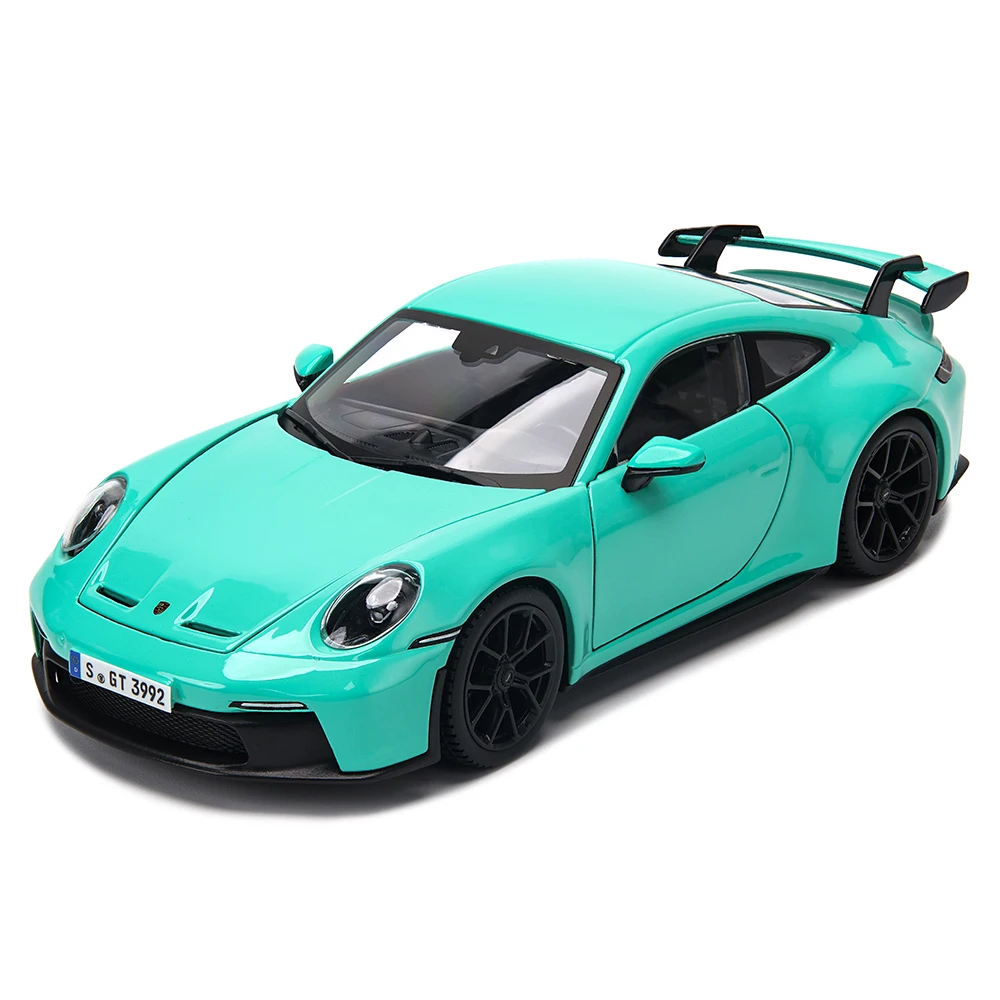 Burago 1/24 Porsche Taycan Turbo S, Bleue, Diecast #18-21098, Occasion